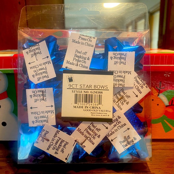 🎁LINDY BOWMAN🎁 2 SANTA & SNOWMAN DESIGNER GIFT BOXES & 9-CT MINI BOWS NWT🎅 - Picture 6 of 10